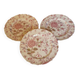 3 English plates by Johnson Bros