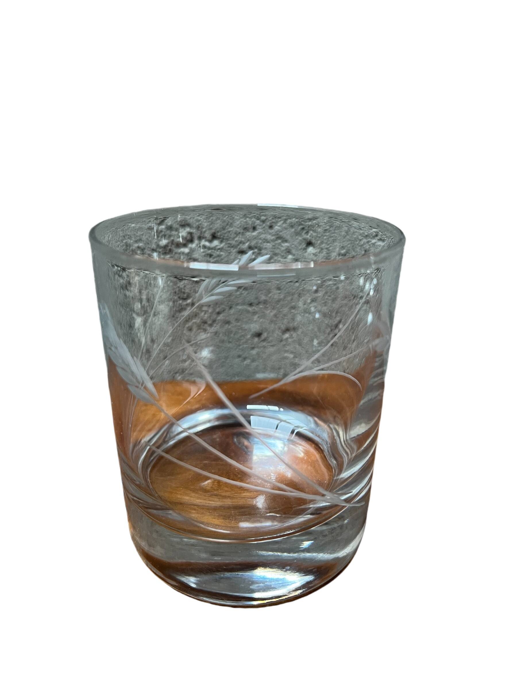 Set of six whiskey glasses