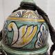Berrada covered 62 cm amphora in faience of fez morocco