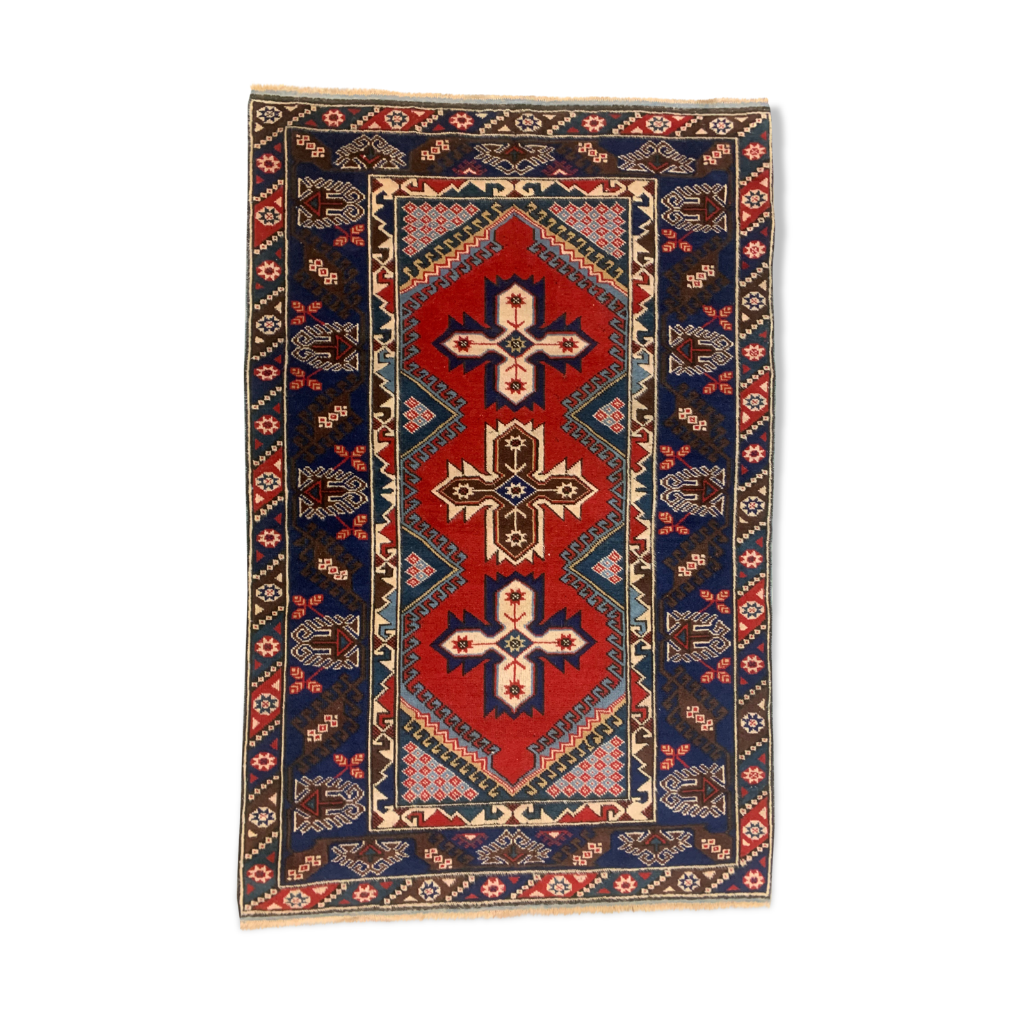 Turkish tribal rug veg dye 195x128 cm