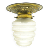 Lampe de plafond en laiton et verre Art Nouveau du début du 20e siècle, Autriche