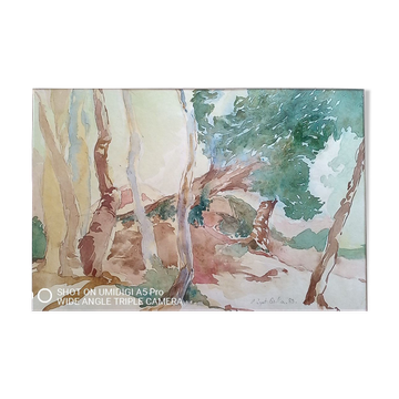 Pascale Rigat-Esselin (born in 1952) - watercolor - 32 x 48 cm - signed, dated 89