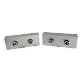 Pair of Space Age wall sconces in brushed aluminium – 1970s/80s