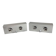 Pair of Space Age wall sconces in brushed aluminium – 1970s/80s