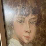 Portrait à l'huile sur carton
