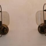 Pair of brass wall lights
