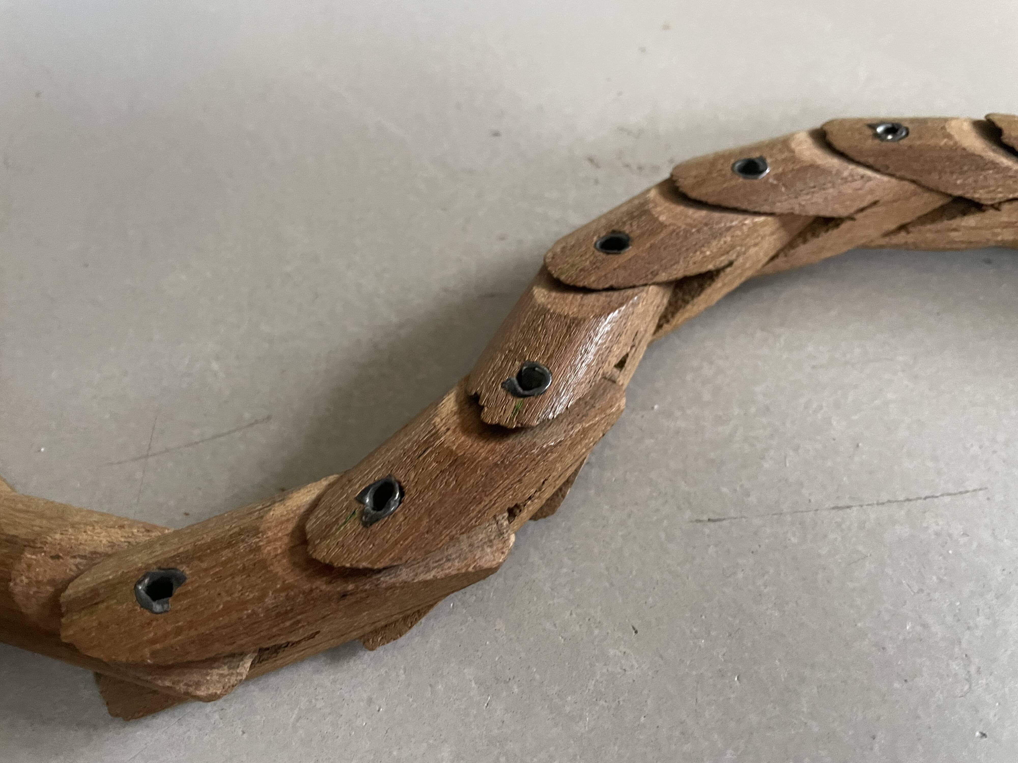 Articulated wooden snake