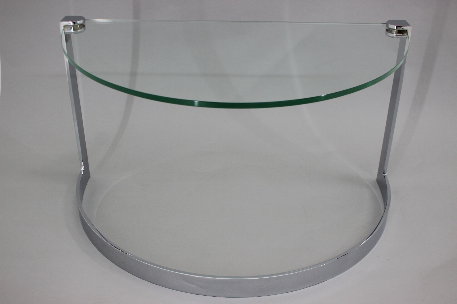 1980s Steel and Glass Side Table by Friedrich Moller for Ronald Schmitt Tische