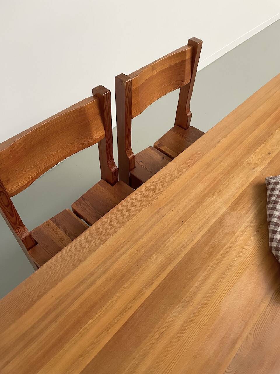 Set of table and 4 chairs, 60s mountain furniture