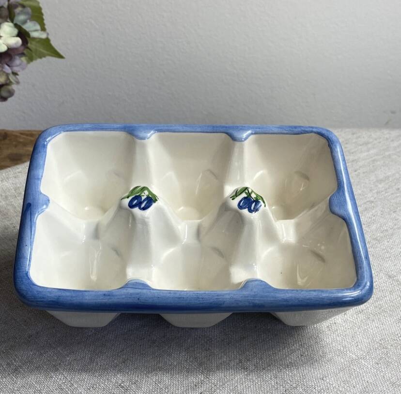 Ceramic egg dish Vallauris