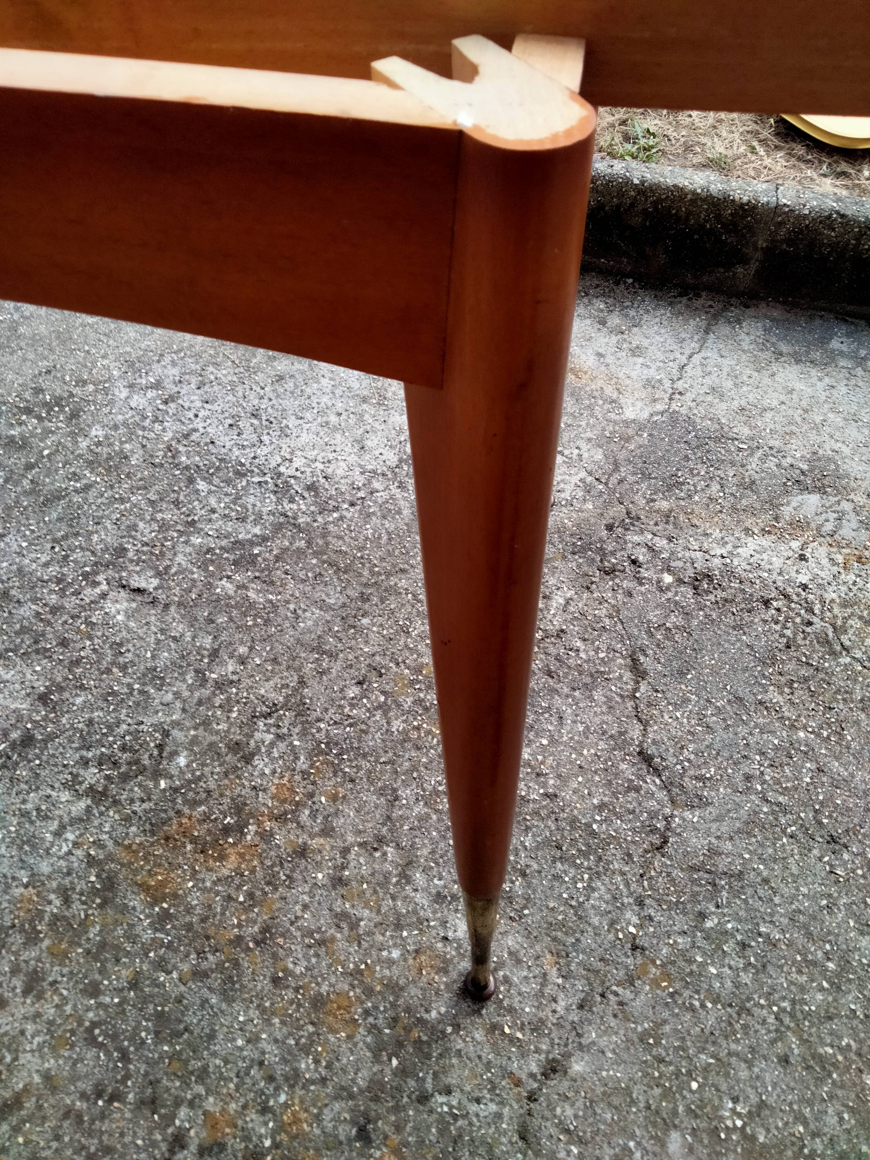 Extendable table with extensions old vintage compass legs design XXeme