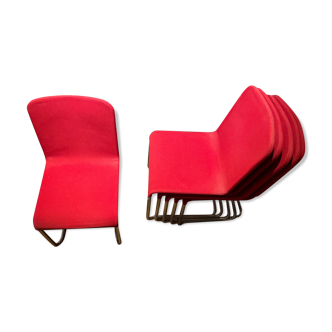 Set of 6 sleek design chairs