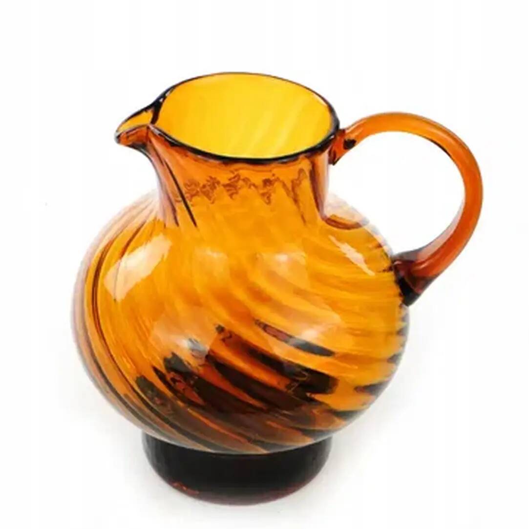 Water jug, pressed glass, Huta Barbara, Poland, 1970s