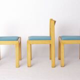 Set of 4 Vintage Flötotto Stacking Chairs – 1970s German Design, Beech Wood