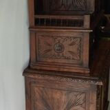 Furniture 2 Breton bodies in oak wood carved with characters