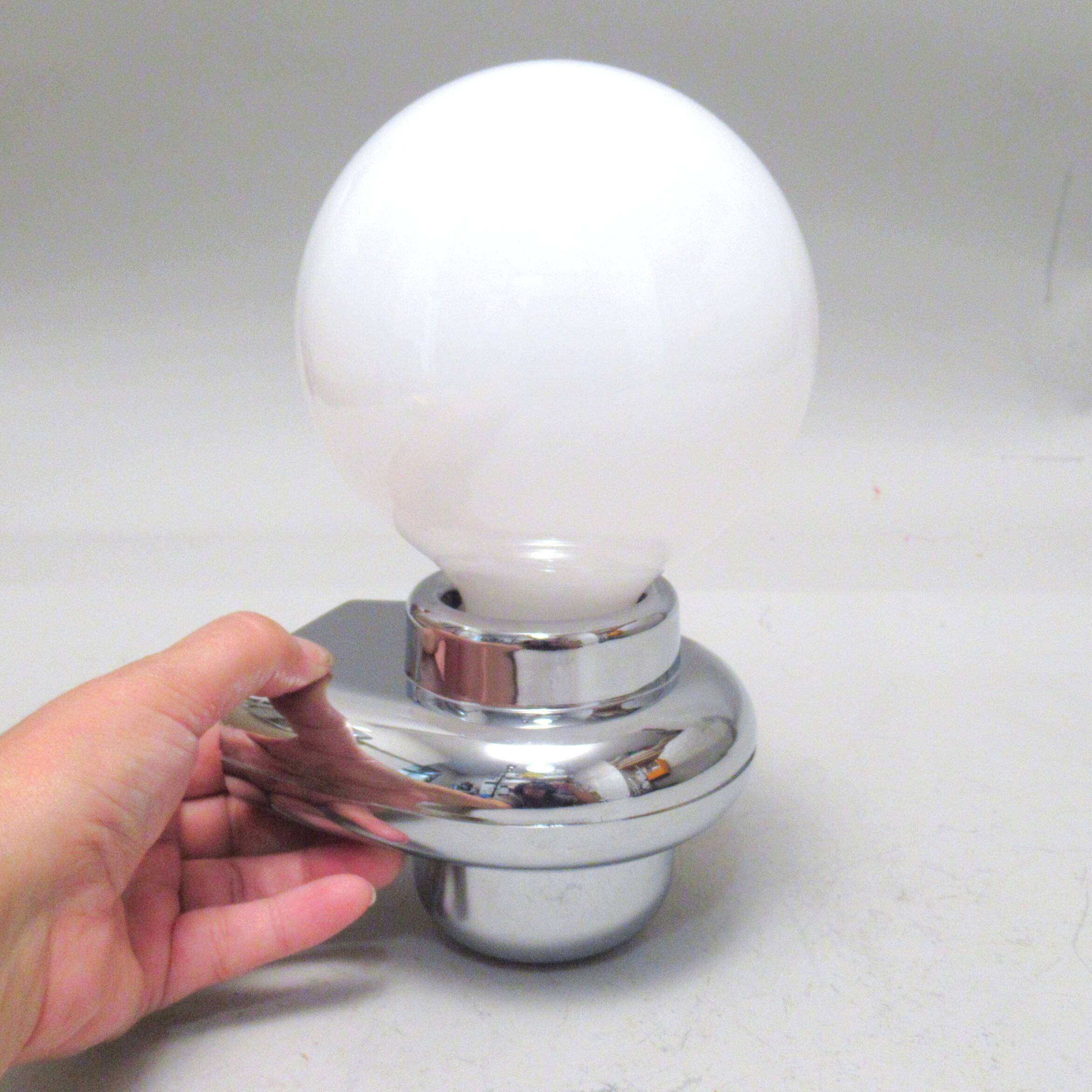 Chrome wall light Allibert from the 1980s