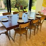 Desk that can serve as a dining table.