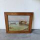 Framed oil painting fisherman L. Garcin
