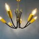 Vintage yellow spider suspension from the 1950s.