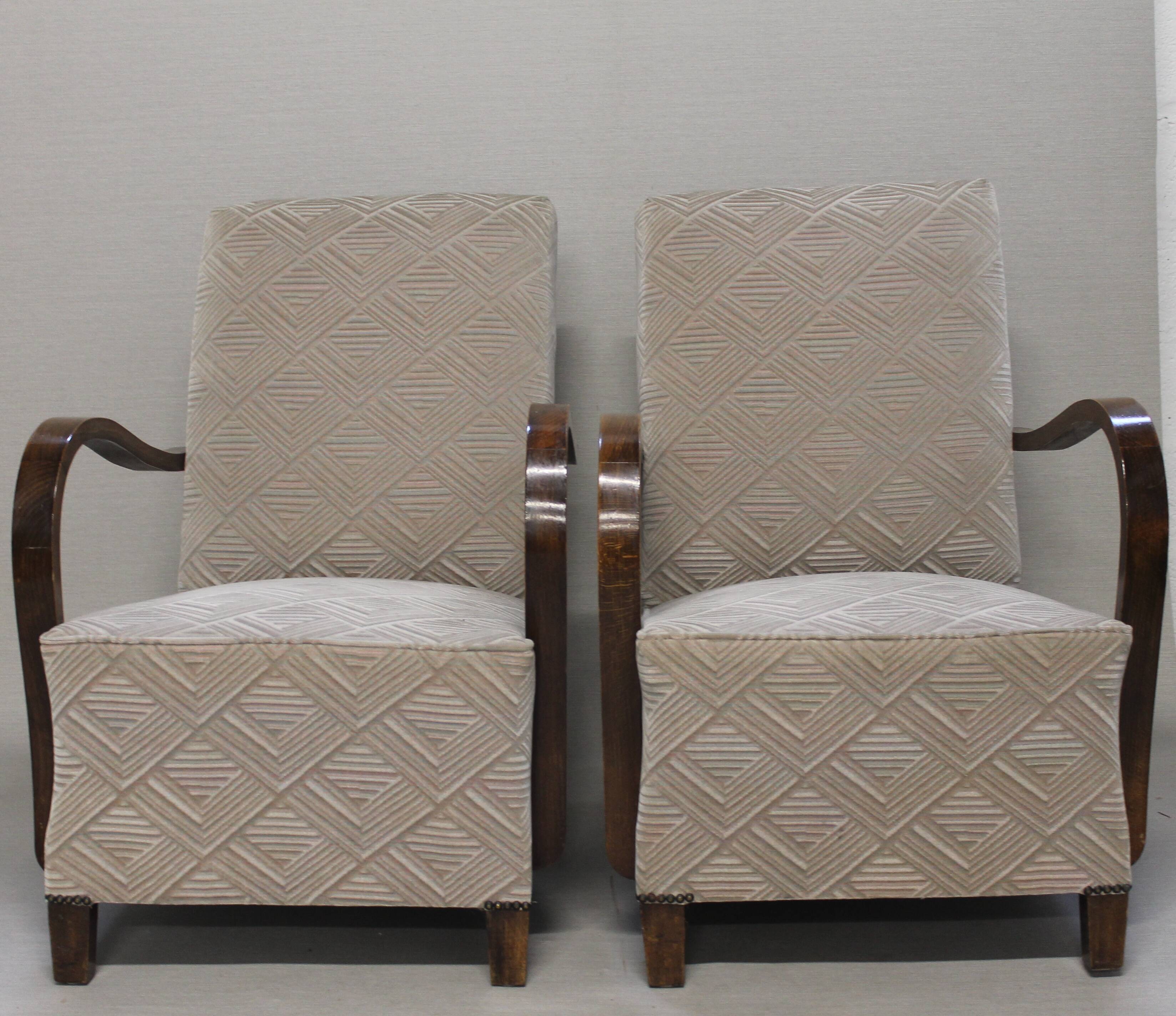 Paire de fauteuils Art deco
