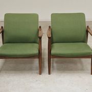 Paire de fauteuils vert GMF 64 par
Edmund Homa, Pologne 1960