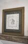 Antique engraving of Mars and Venus, framed under glass, large frame, decoration.