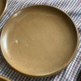 8 beige Berne stoneware plates wabi sabi