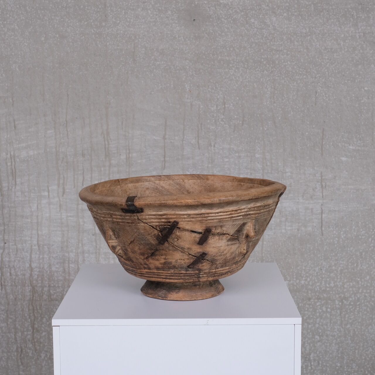 Antique Primitive French Wooden Bowl