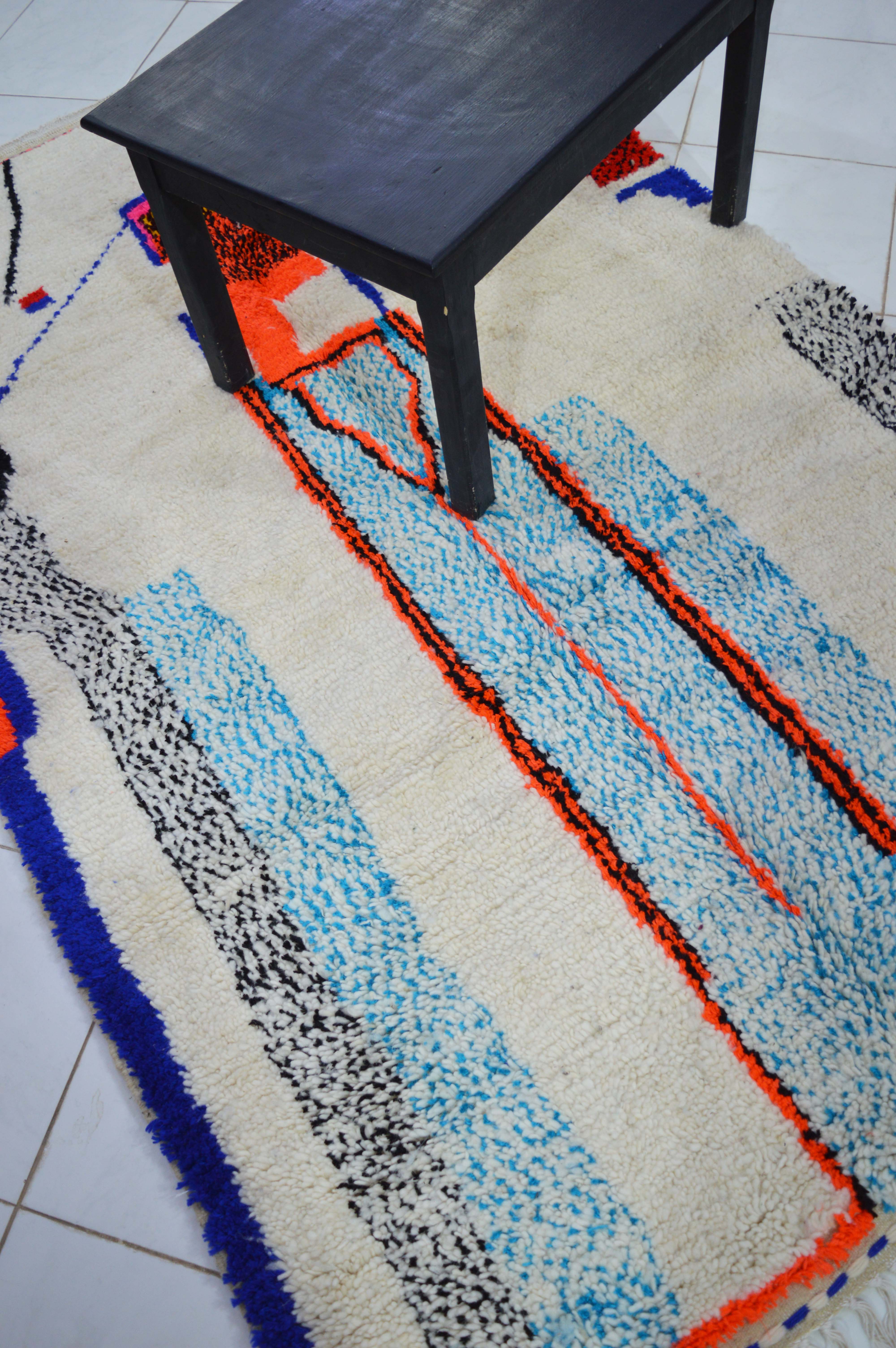 Neon Berber carpet handmade in Morocco 250 x 154 CM