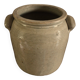 Glazed stoneware pot with two handles