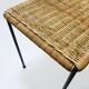 Long side table by Carl Aubock, flower bench, rattan, wicker, Austria, 1950s