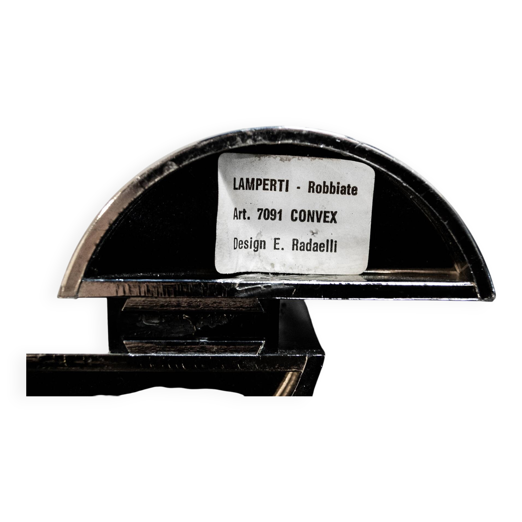 Vase convexe chromé par E. Radaelli pour Lamperti Robbiate Italie 1970