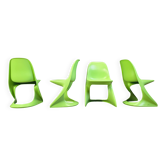 Ensemble de 4 chaises de salle à manger Casalino par Alexander Begge pour Casala, années 1970.