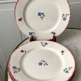 Set of 5 flat plates badonviller model "dany" years 30-40