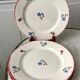 Set of 5 flat plates badonviller model "dany" years 30-40