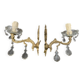 Paire d’appliques pampilles