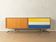 Exclusive mid-century style sideboard with stainless steel base, 1960s