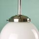 Ball opaline hanging lamp