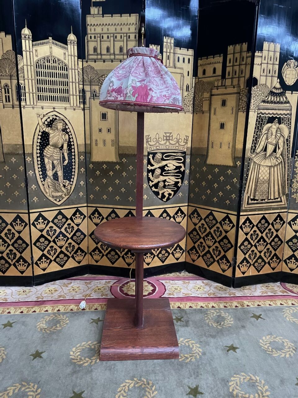 Vintage wooden floor lamp