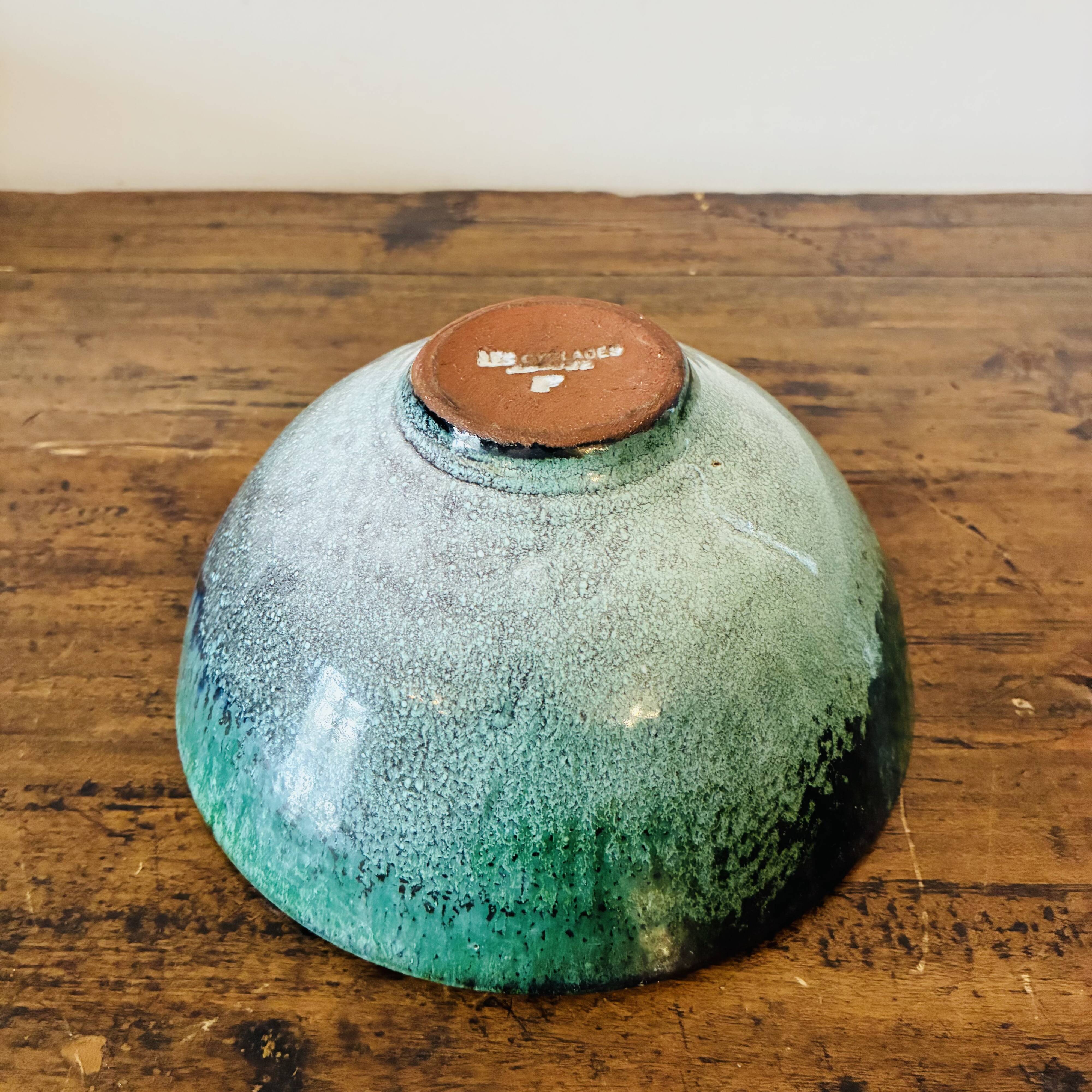 Glazed ceramic bowl – Atelier des Cyclades, Roland Zobel – Anduze