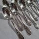 12 Small Silver Metal Spoons SOH