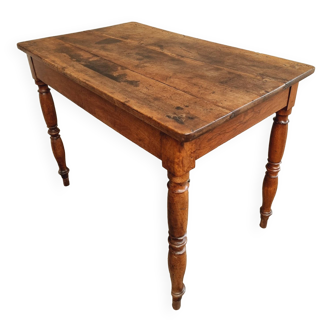 Table de cuisine ancienne table d'appoint en noyer