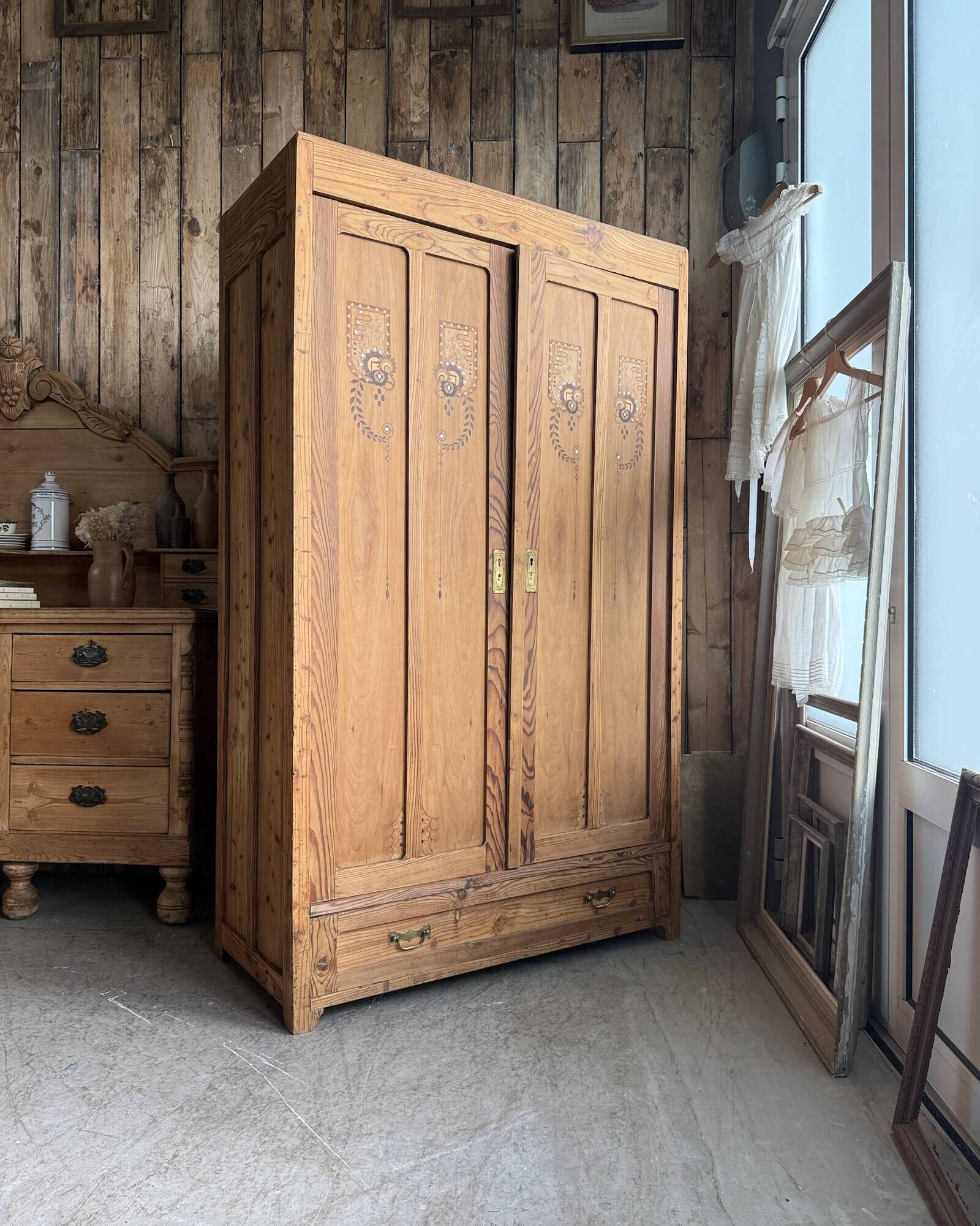 Czech Art Nouveau wardrobe