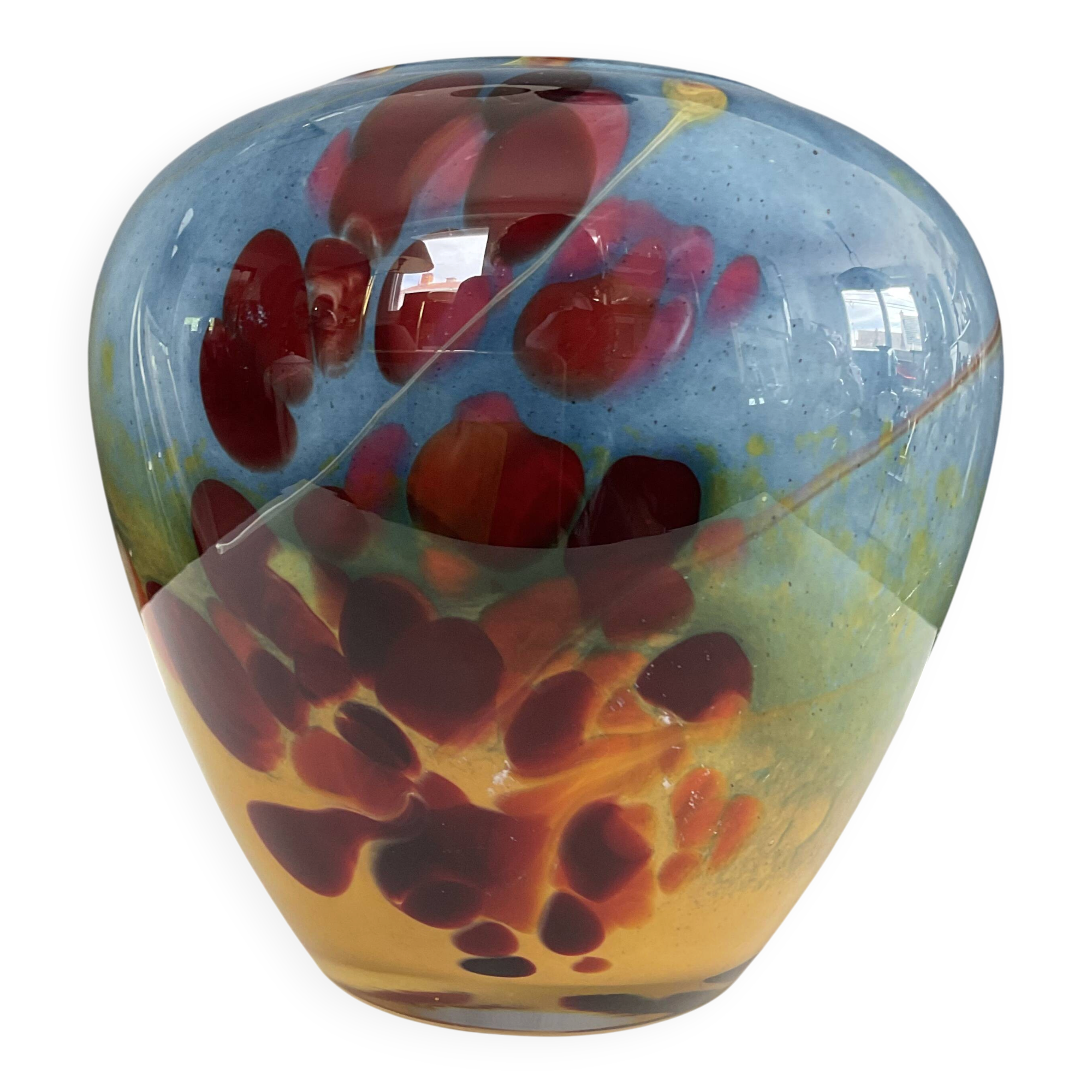 Vintage La Rochere glass paste vase