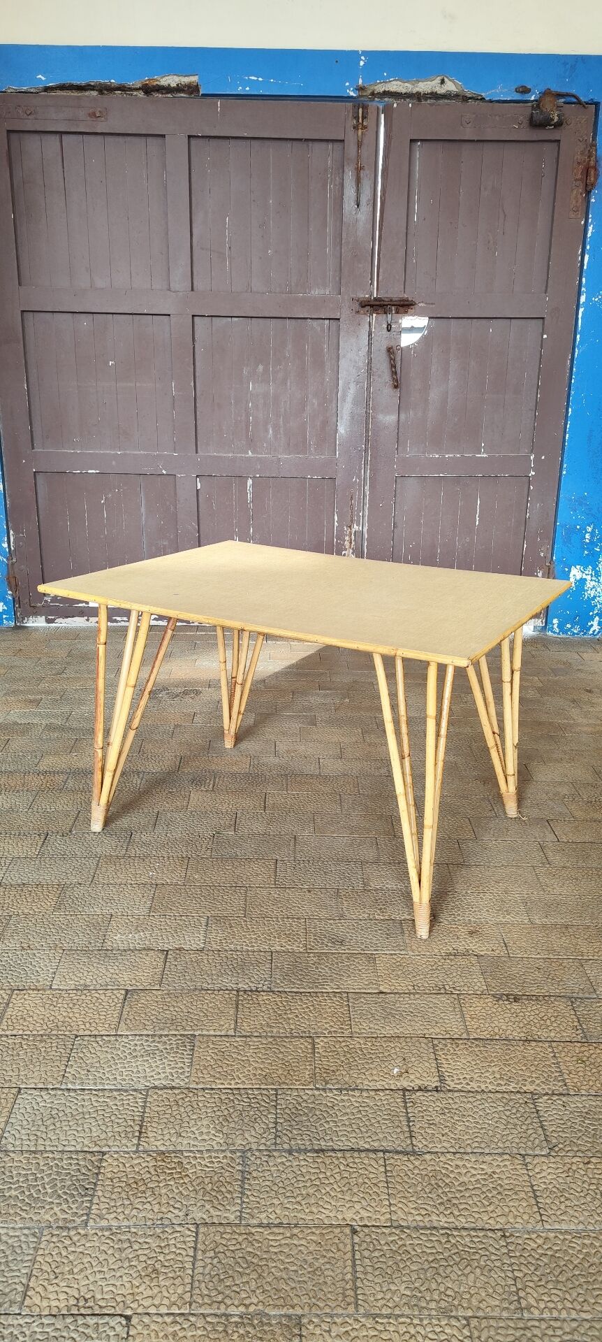 Rattan dining table