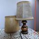 Lampe de chevet bois tourné rustique chic ahah jour peau