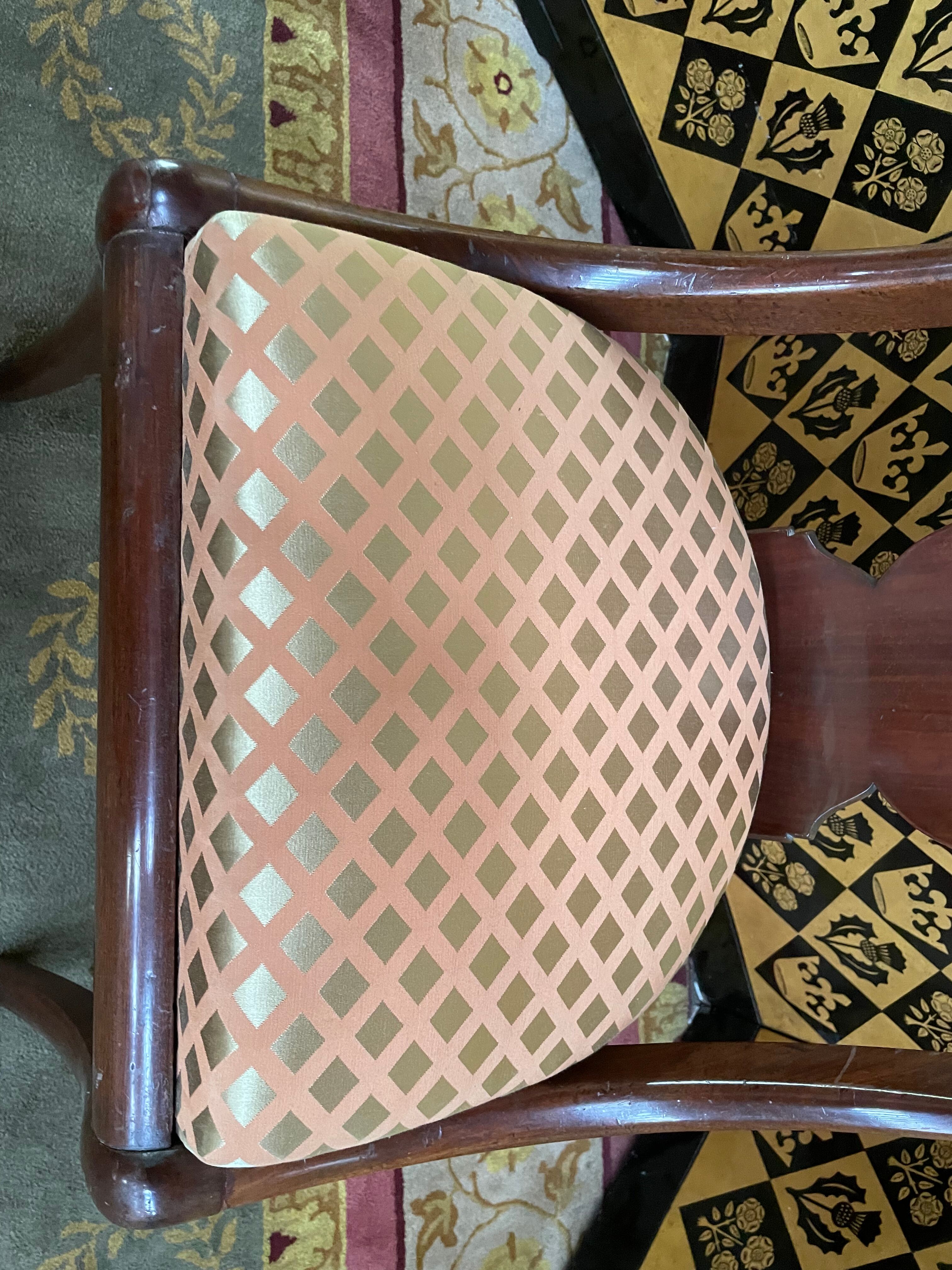 Empire style mahogany gondola chair