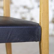 Scandinavian chair in teak and faux leather, 1960