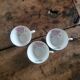 3 Bavaria Winterling porcelain cups – 1950s pink and green decor