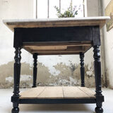 Butcher's table work central island marble